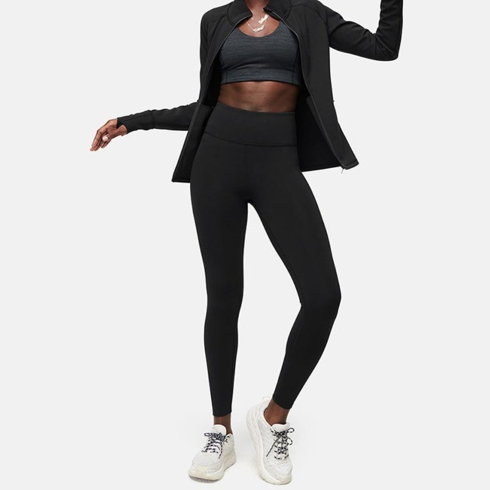 EUC Outdoor Voices Frostknit 7/8 Leggings Black M